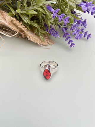 Anillo Plata 950 con Huayruros Ajustable