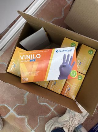 Guantes Vinilo Sin Polvo Talla L (100 uds)