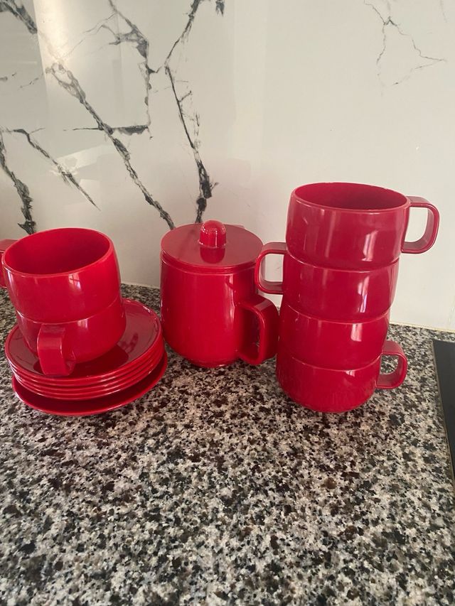 juego desayuno nuevo PVC vintage