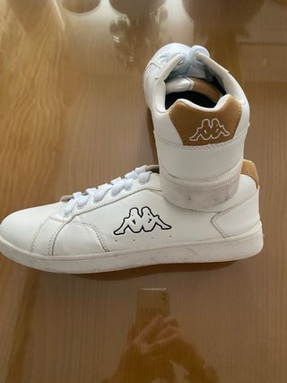 Zapatillas Kappa Hombre Blancas y Marrones