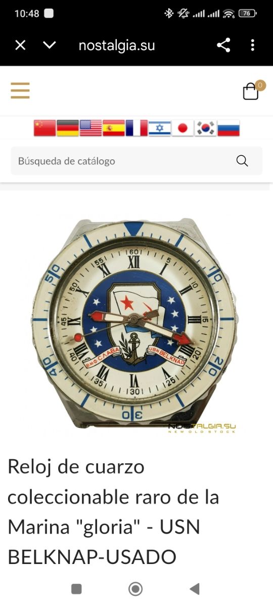 Orologio da polso vintage russo Slava-USN Belknap