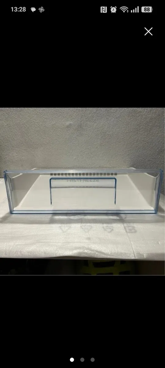 Cajón congelador de nevera transparente