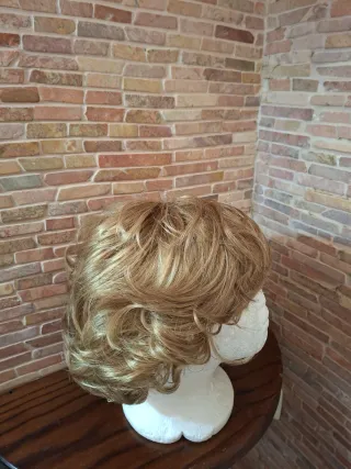 Peluca rubia rizada divina
