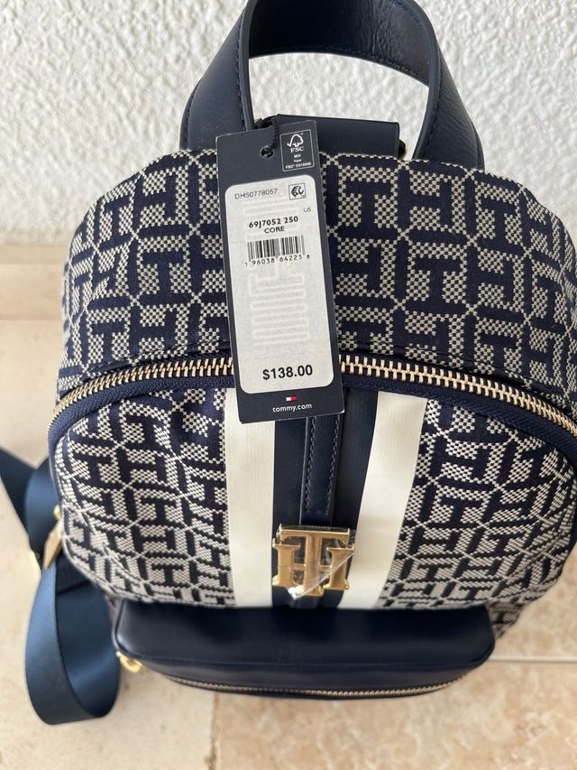 Zaino Tommy Hilfiger Blu e Bianco