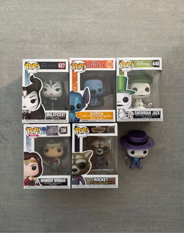 Pack 6 Funko Pop: Maleficent, Stitch, Jack, Wonder