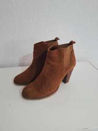 Botines de ante mujer tacón