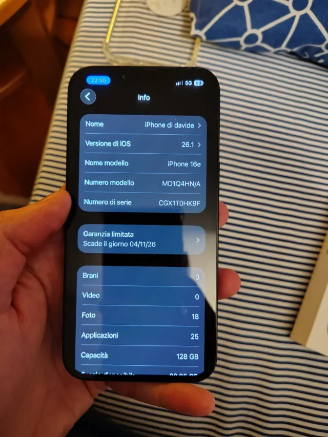 iPhone 16e 128GB Nero Nuovo