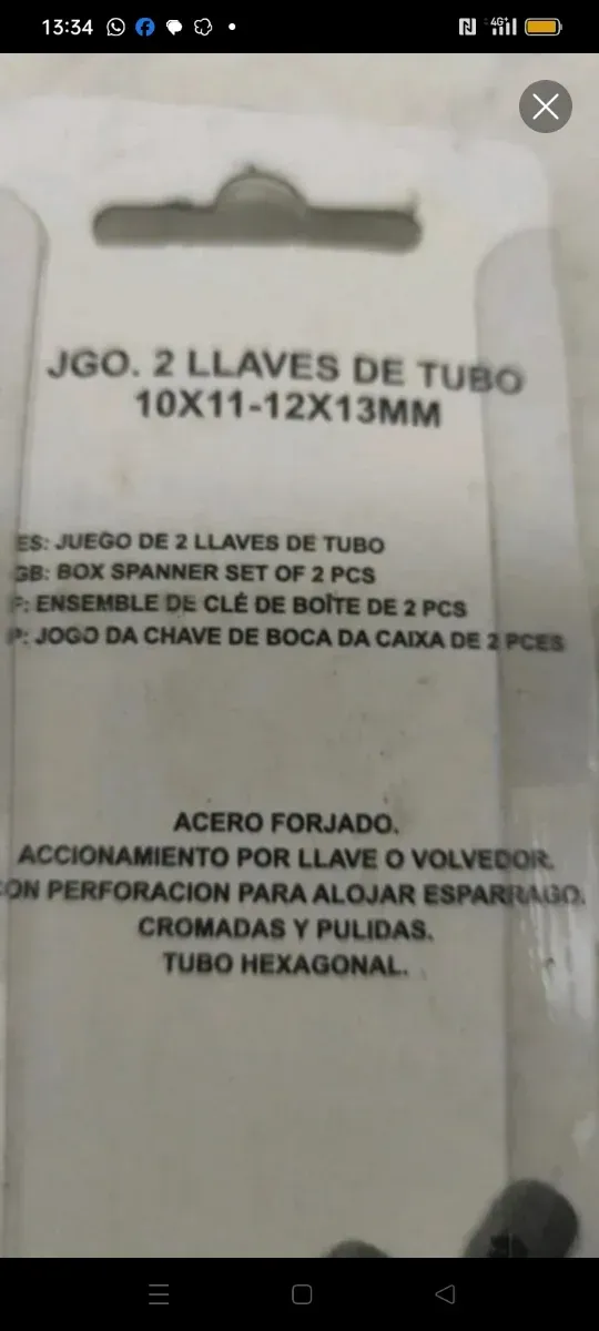 2 llaves de tubo 10-11 y 12-13