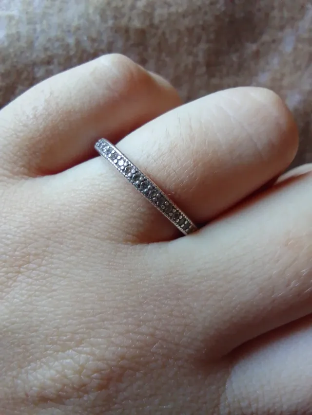 Anillos Pandora Corazones y Bolitas Plata