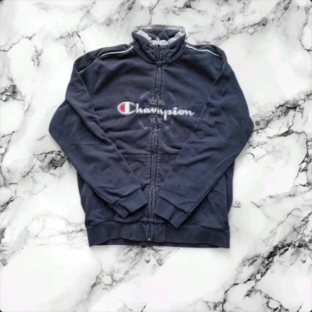 Felpa Champion Vintage 90s Bambino 9/10 anni Blu 