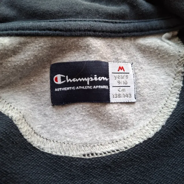 Felpa Champion Vintage 90s Bambino 9/10 anni Blu 