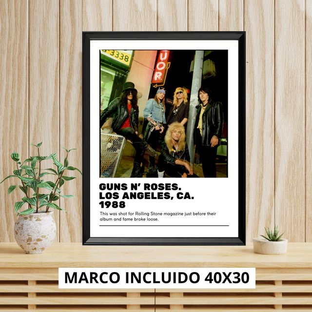 Guns N' Roses - Quadro stampa musica vintage rock