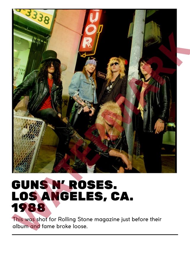 Guns N' Roses - Quadro stampa musica vintage rock