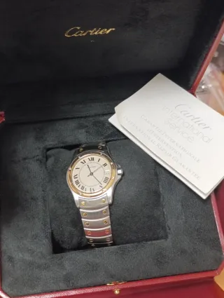 Cartier Santos Ronde Oro y Plata