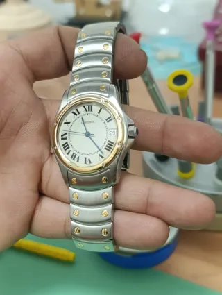 Cartier Santos Ronde Oro y Plata