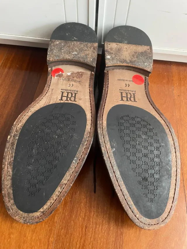 Zapatos de ante azul marinos