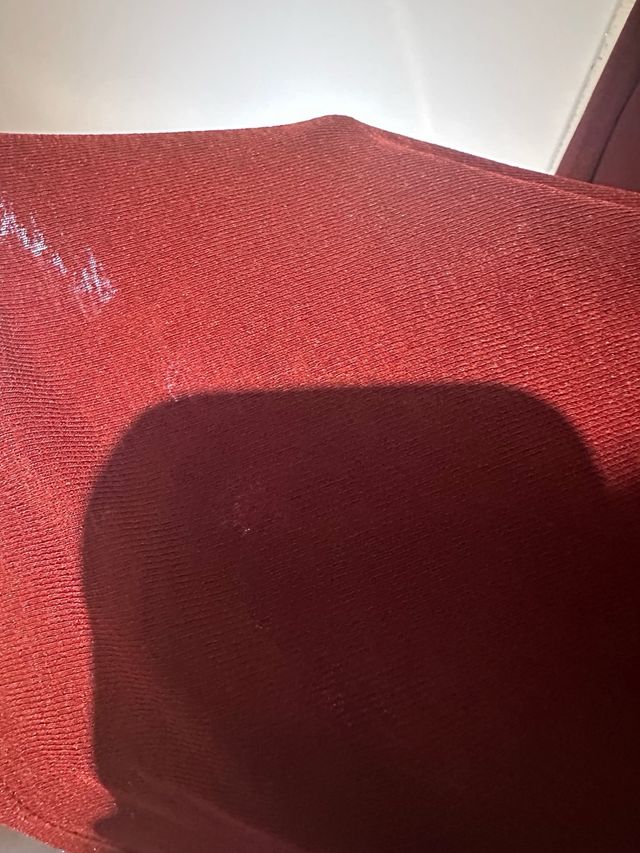 Camisa granate, cuello alto con pelo | L