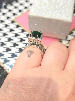 Anillo Filigrana Esmeralda