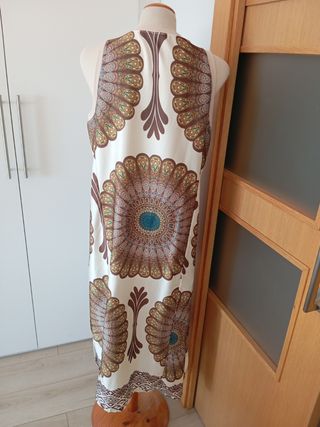 Vestido largo estampado L
