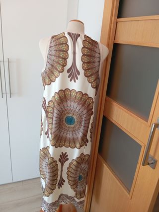 Vestido largo estampado L