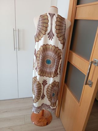 Vestido largo estampado L