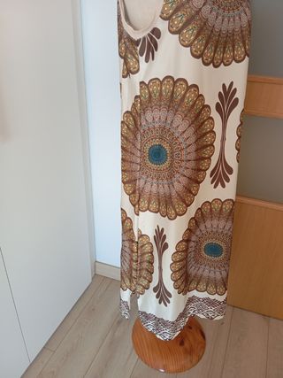 Vestido largo estampado L