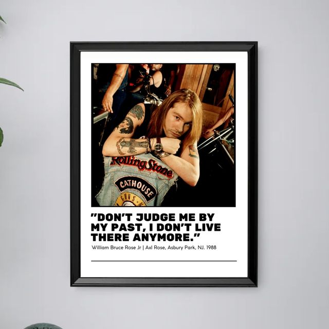 Axl Rose - Quadro stampa musica vintage rock