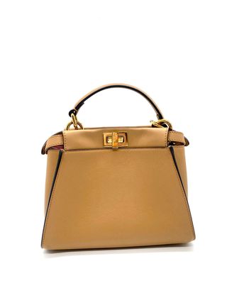 Borsa Fendi Peekaboo Beige e Oro