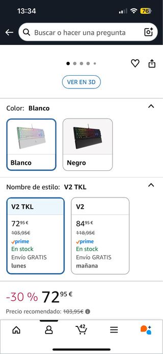 Teclado Mecánico Newskill Serike V2 TKL