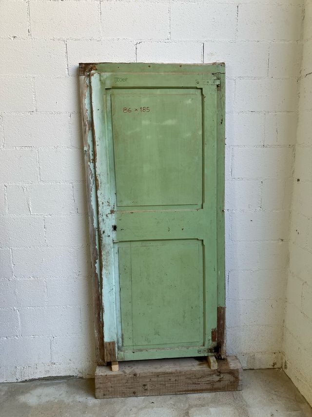 Puerta antigua verde 86x185