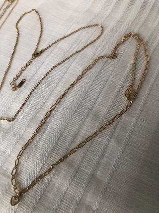 3 Cadenas Doradas con Estuche