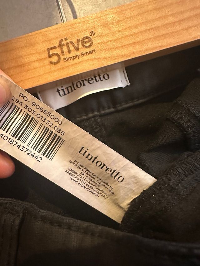 Pantalón pitillo negro Tintoretto | S