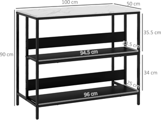 Isola da Cucina Bancone Bar con Ripiani, Scaffale