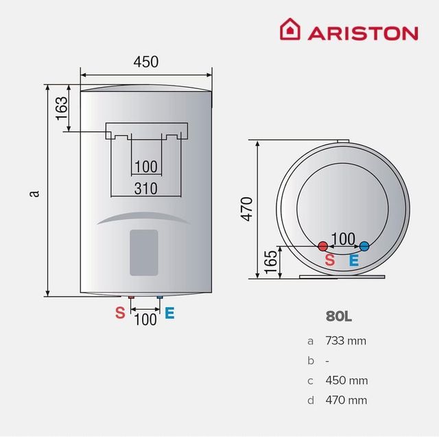 Ariston Lydos R Termo Electrico 80 Lt, Calentador