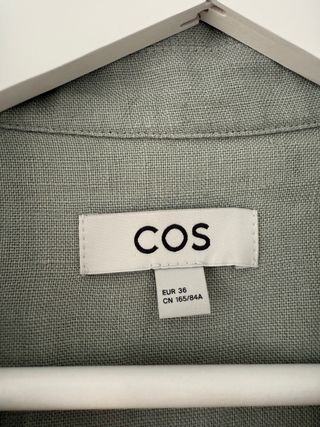 Vestido túnica COS lino gris azulado talla 36