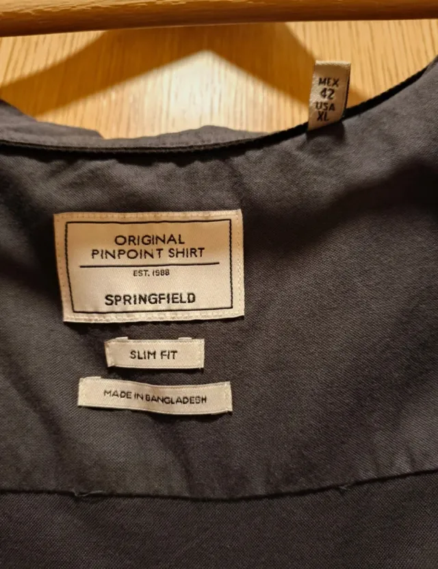 Camisa Springfield Talla XL Slim Gris Oscuro