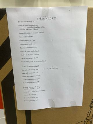 Patinete Eléctrico Fresh Wild Red