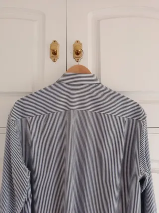 Camisa Alazán Rayas Azul y Blanco