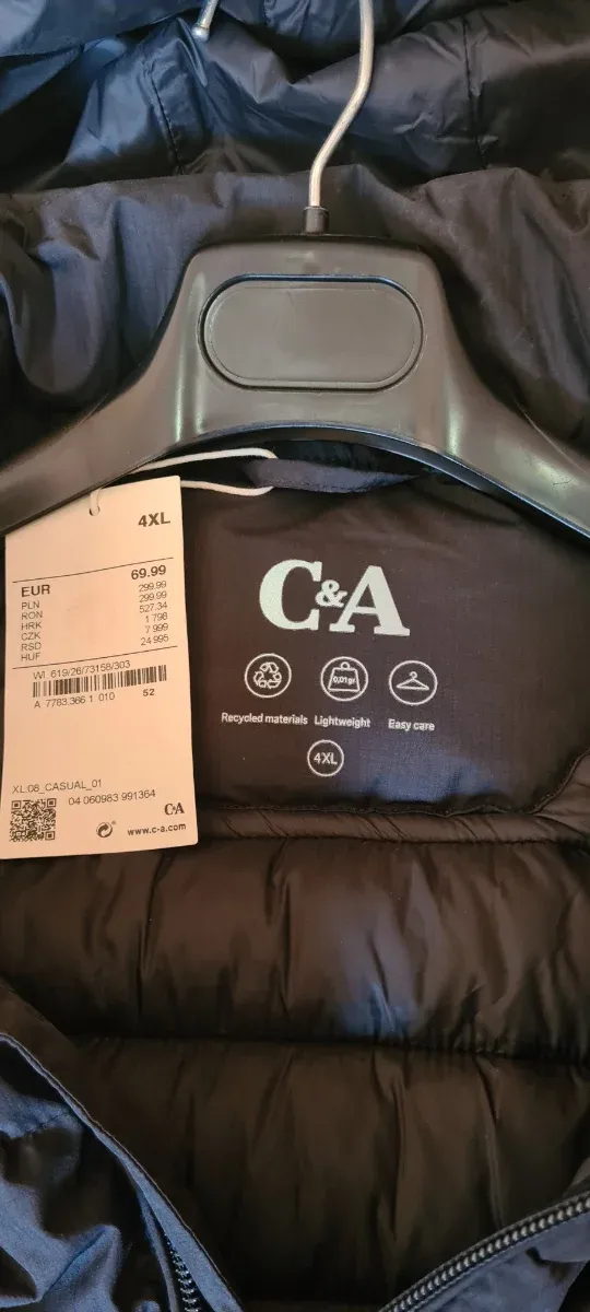 Abrigo acolchado hombre