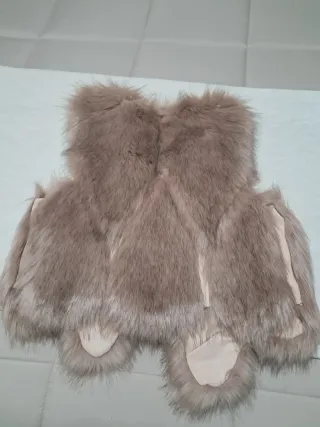 Chaleco pelo rosa beige talla única