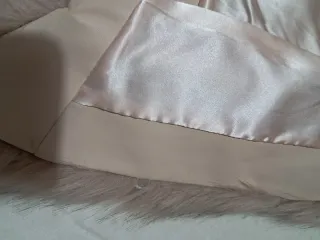 Chaleco pelo rosa beige talla única