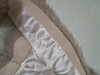 Chaleco pelo rosa beige talla única