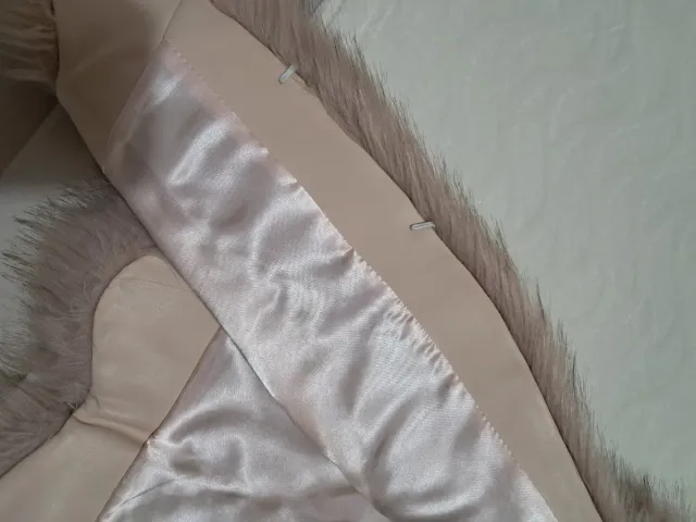 Chaleco pelo rosa beige talla única