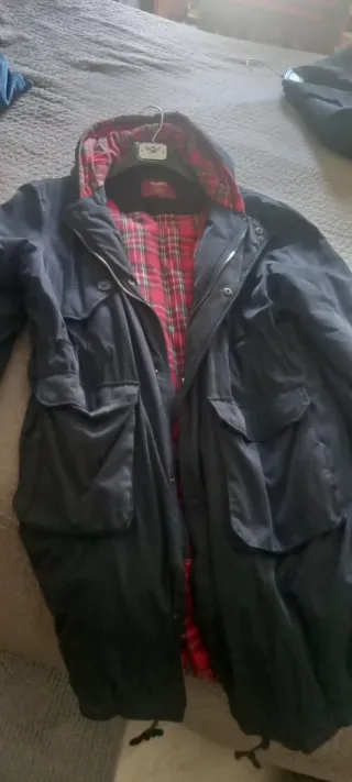 Parka Merc London modelo tobias azul talla M