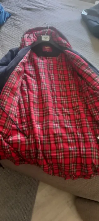 Parka Merc London modelo tobias azul talla M