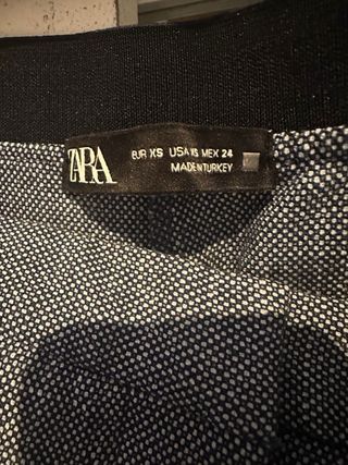 Pantalón Zara azul marino con textura | XS