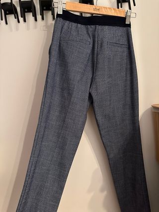 Pantalón Zara azul marino con textura | XS