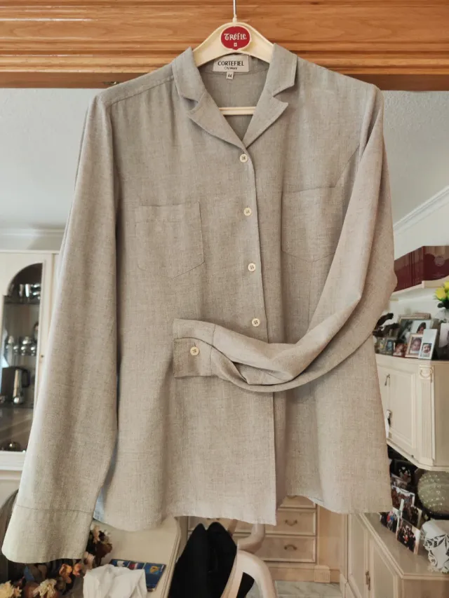 Camisa Cortefiel gris talla 44