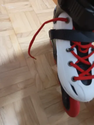 Patines talla 38. Oxelo FM500 Blancos y Rojos