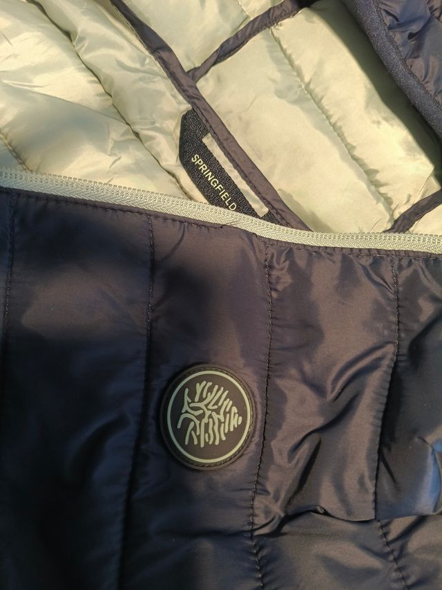 Abrigo Springfield niño azul talla 8-10